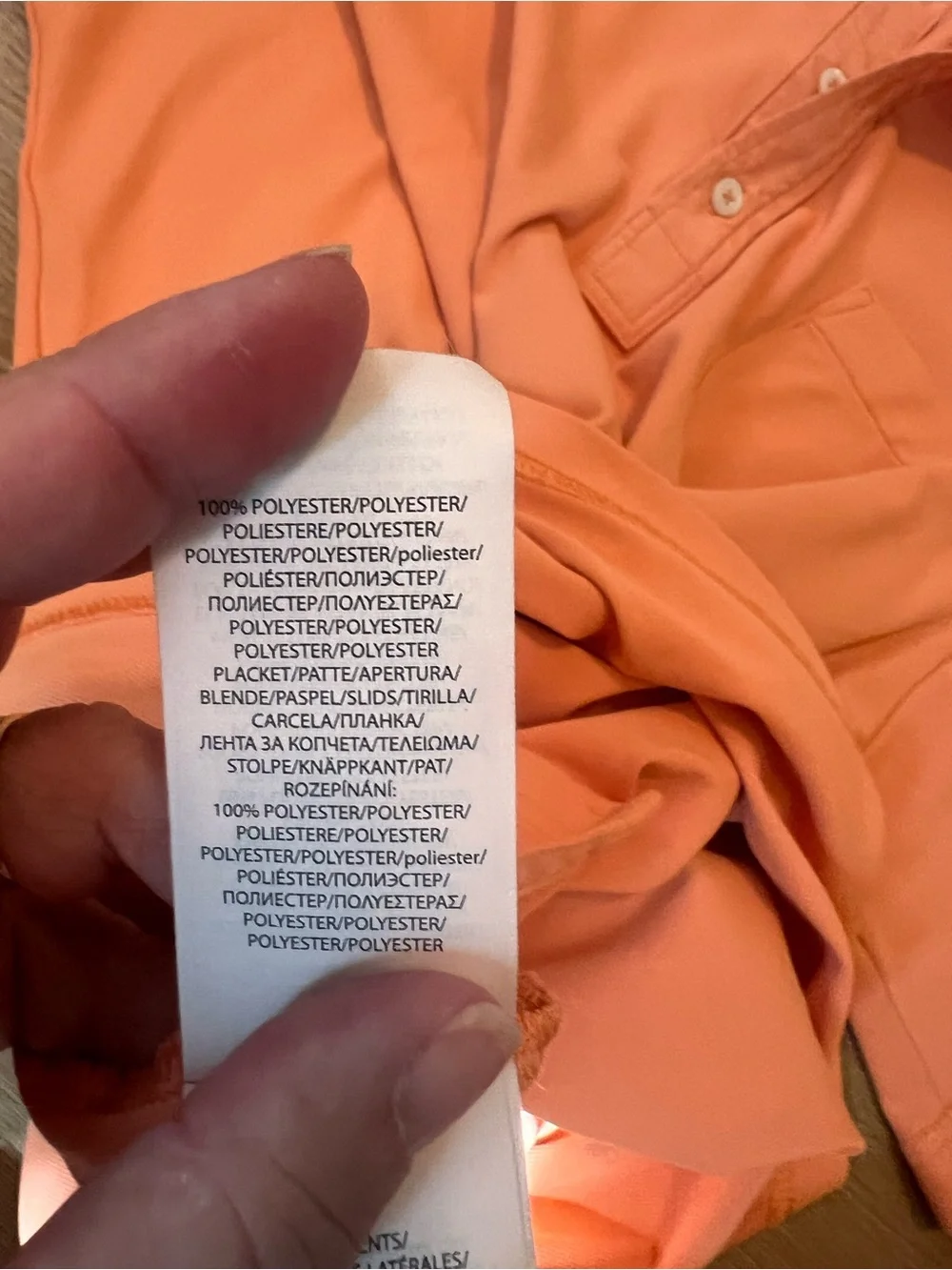RL Ralph Lauren XL Men's Pocket Polo Shirt - Peach